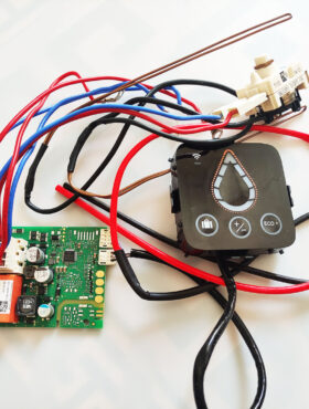 Module control board for water heating boiler 2 heaters